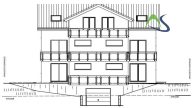 KfW 40 - ideal geschnittene Dachgeschosswohnung mit Balkon - als 2 oder 3 ZKB-Variante möglich - Ansicht Süd