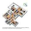 Stilvolles Wohnen: Dachterrassenwohnung mit exklusiver Ausstattung und drei Stellplätzen - Grundriss 3D